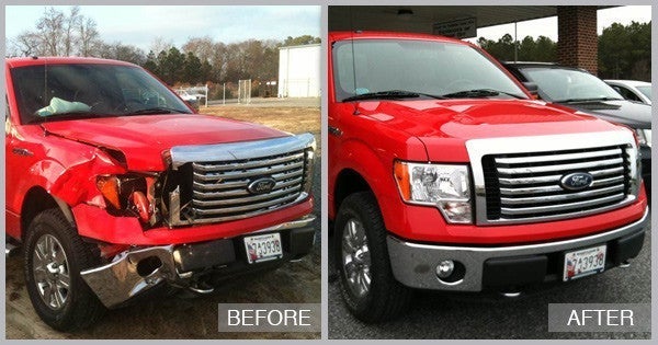 2013 Ford F-150 Before and After at Preston Auto Body of Dover in Dover DE