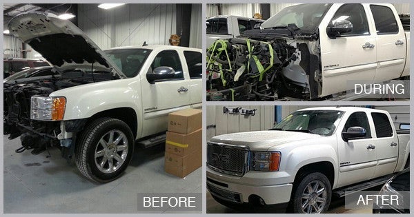 GMC Denali Before and After at Preston Auto Body of Dover in Dover DE