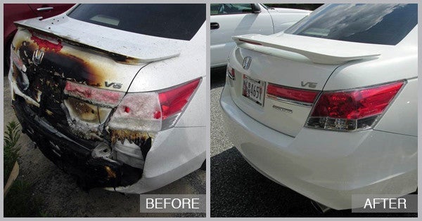 2010 Honda Accord Before and After at Preston Auto Body of Dover in Dover DE