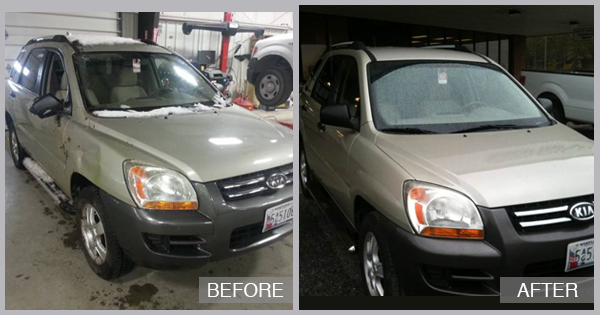 Kia Sportage Before and After at Preston Auto Body of Dover in Dover DE