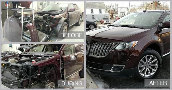 2014 Lincoln MKX Before and After at Preston Auto Body of Dover in Dover DE