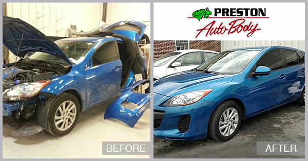 2010 Mazda3 Hatchback Before and After at Preston Auto Body of Dover in Dover DE