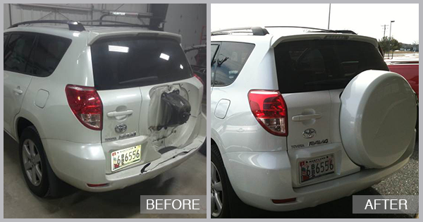 Toyota Rav4 Before and After at Preston Auto Body of Dover in Dover DE