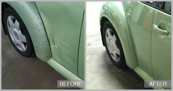 Volkswagen Beetle Before and After at Preston Auto Body of Dover in Dover DE